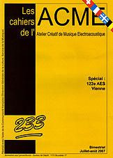 Couverture Cahiers de l'ACME n° 233