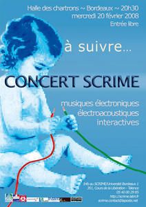 Affiche concert SCRIME à Bordeaux