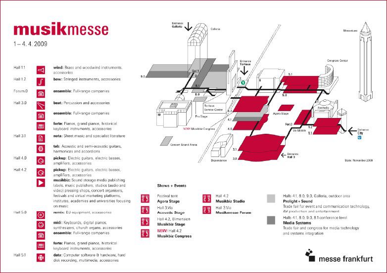 Musikmesse 2009 - plan au sol Musikmesse 2009 - plan au sol
