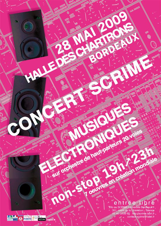 Affiche concert SCRIME Bordeaux Affiche concert SCRIME Bordeaux