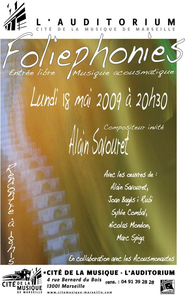 Affiche Foliephonies 18 mai 2009