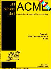 Couverture Cahiers de l'ACME n° 228