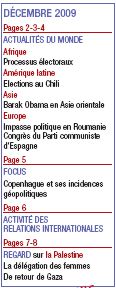 sommaire lettre relations internationales decembre 2009