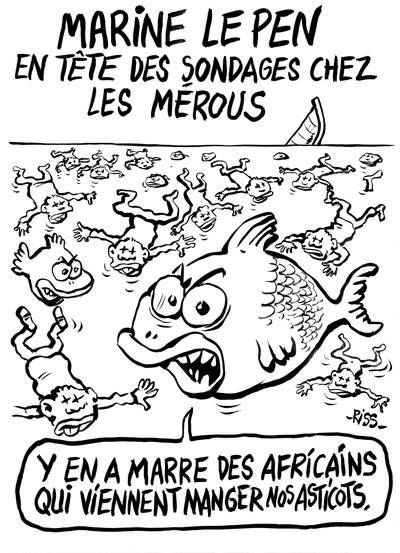 Caricature Riss Marine Le Pen