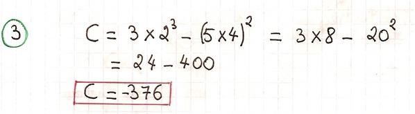 Calcul numérique avec exposant