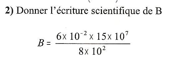 écriture scientifique d'un nombre