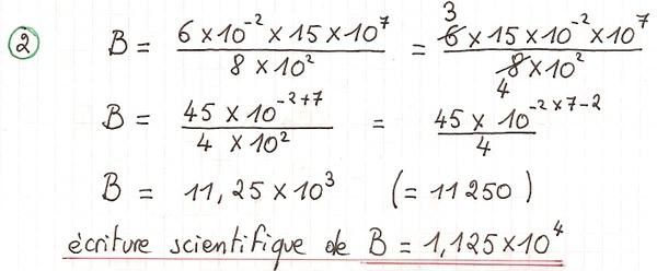 écriture scientifique d'un nombre