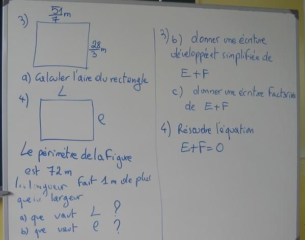 Contrôle au choix mathématique troisièmes
