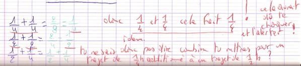 Ben a du mal avec l'addition des fractions simples