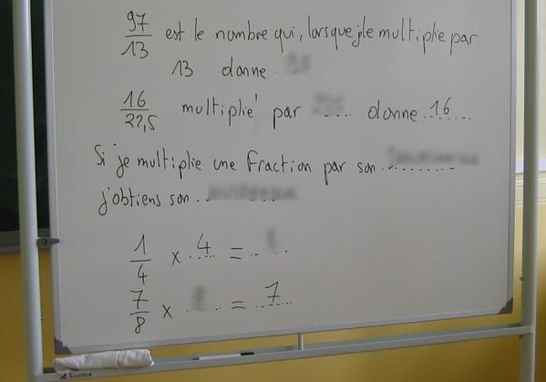 Quand on multiplie une fraction par son dénominateur on obtient son numérateur