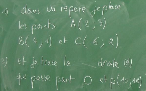 énoncé de géométrie avec articles définis et indéfinis