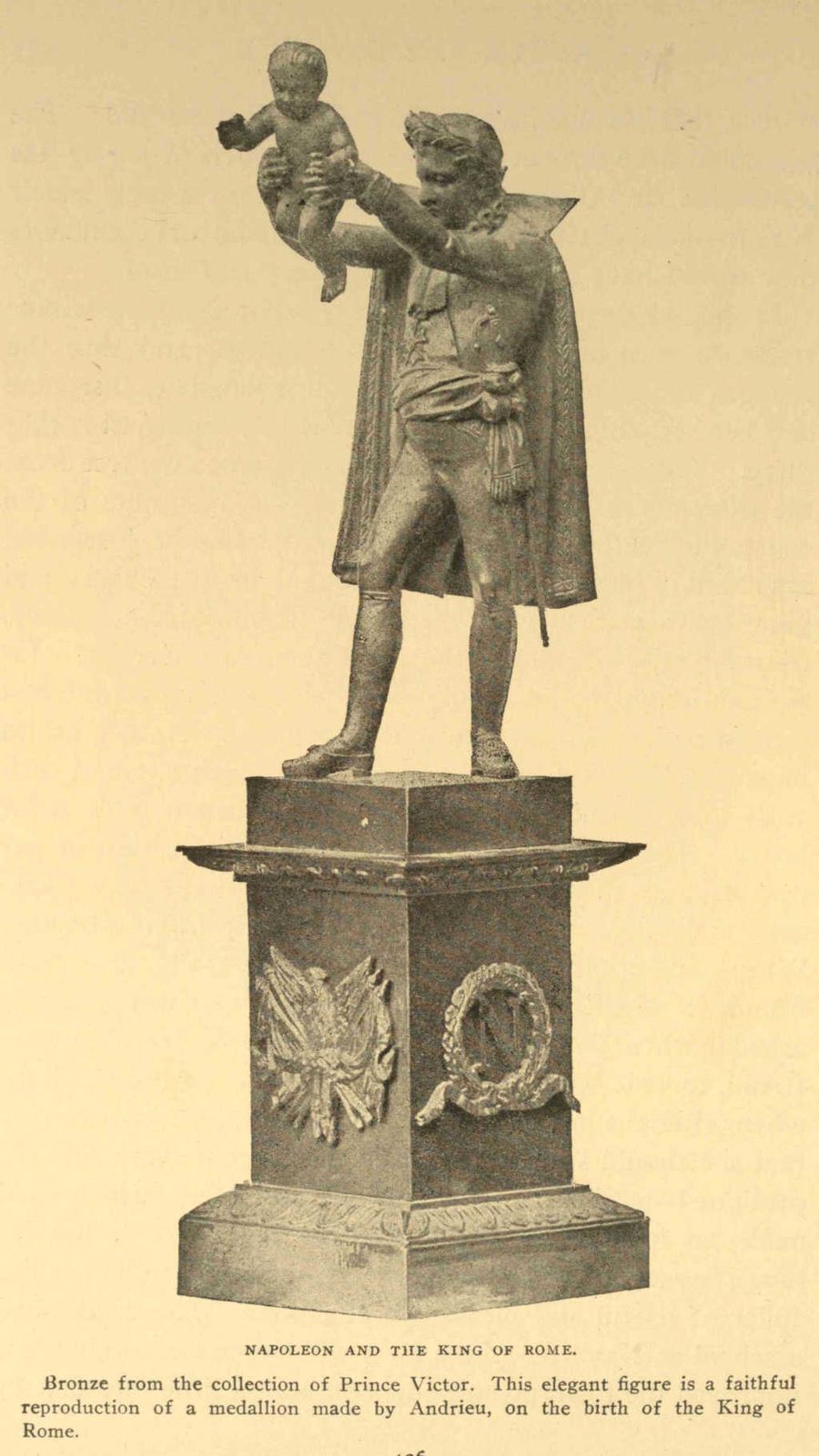 Gravure : napoleon et le roi de rome - bronze