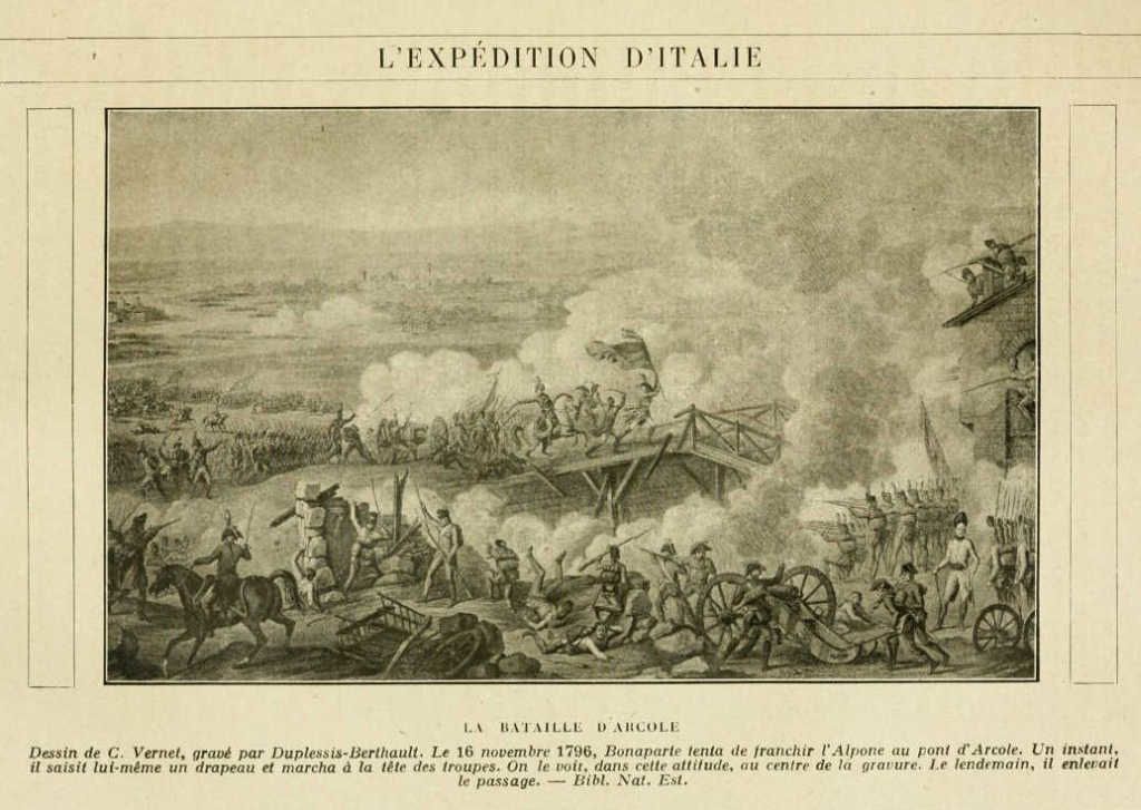 l'expedition d'italie - bataille d'arcole - Dessin-gravure sur la Révolution française