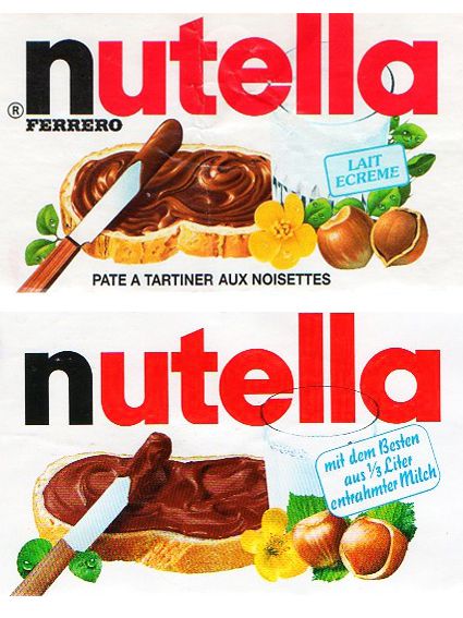jeu nutella des sept différences: étiquette française vs étiquette  allemande - Le NutéBlog