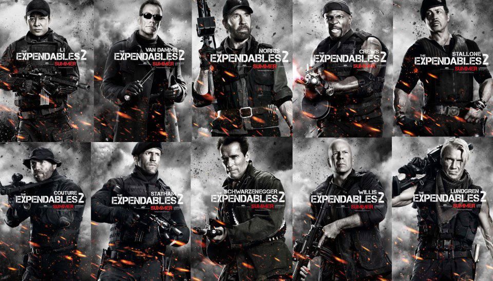 Affiches personnages THE EXPENDABLES 2