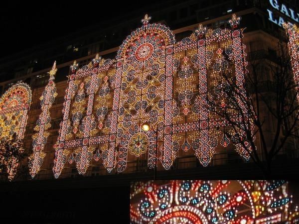 Les lumières de Noël aux Galeries Lafayette