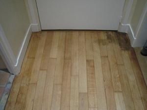 Le corridor après ponçage