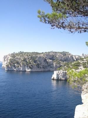 Aperçu de la calanque d'en Vau lors de notre déjeuner