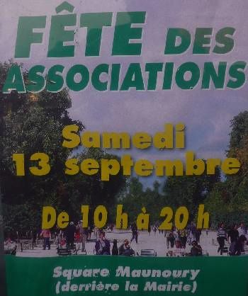 Affiche de la fête des associations au Raincy le 13 septembre