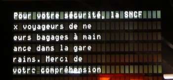 affichage en gare de Magenta à Paris affichage en gare de Magenta à Paris
