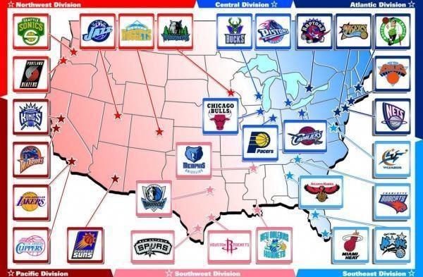 NBA. Notre carte interactive des franchises