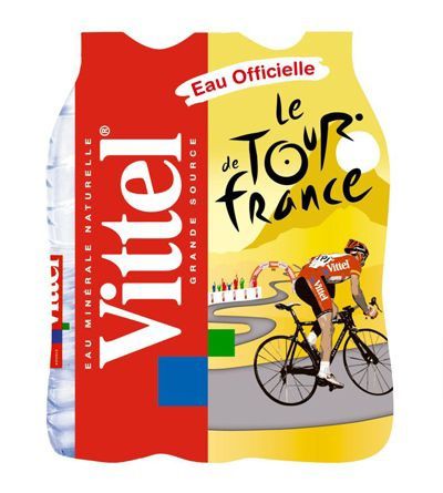 Pack de 6 bouteilles Vittel Tour de France 2009