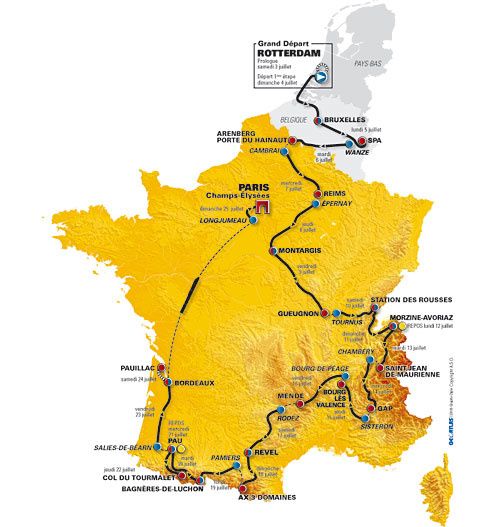 Tour de France 2010 Parcours officiel de France 2010 Parcours officiel