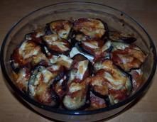 Petit gratin d'aubergines au bacon