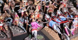 La percée des chars perses dans le centre de l'armée d'Alexandre
