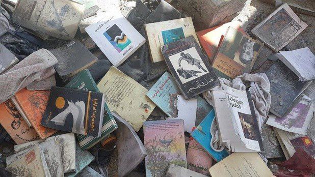 othman_hussein_home_destroyed_books.jpg
