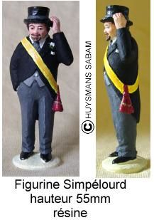 Souvenir de Soignies: statuette Simpélourd (personnage folklorique) - Arts et sculpture: artistes peintres, sculpteurs