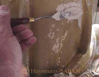 Restauration d'une statue en plâtre polychrome - Arts et sculpture: sculpteur mouleur