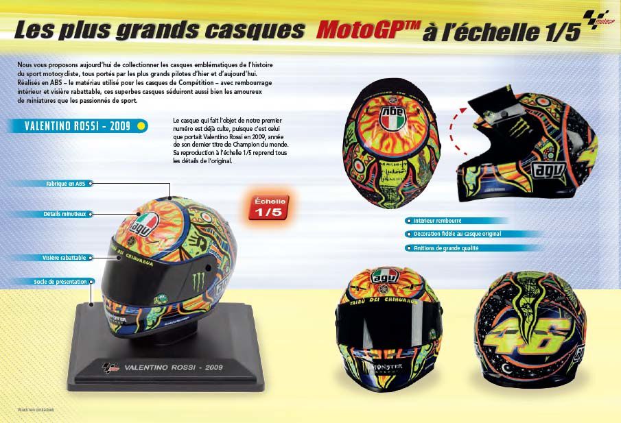 Kiosques.doc Casques Moto GP 1.1 Série Miniatures Presse - Kiosques.doc