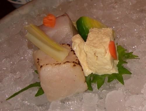 Sashimis de Sawara et Coquille st Jaques