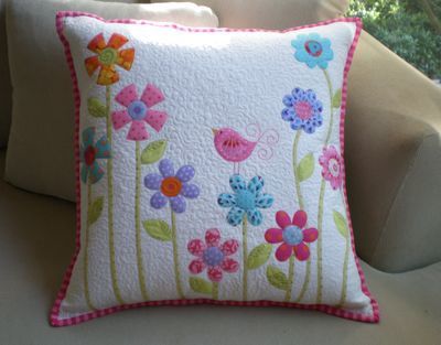 Flower garden pillow