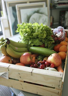 Panier fruit et légumes bio