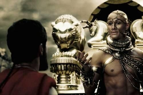 Léonidas et Xerxès en pleine négociation. Léonidas et Xerxès en pleine négociation.