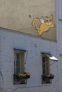 Monsieur Chat rue Drevet, par enzbang