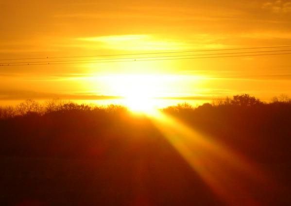 Levé de soleil ce matin ;-)