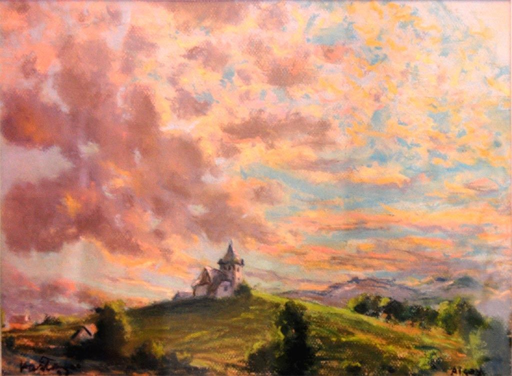 Eglise d'Alçay, en Soule, par André Hastoy Eglise d'Alçay, en Soule, par André Hastoy