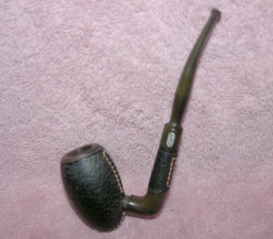 Pipe Ropp n°2, gainée de cuir noir