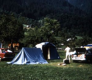 Notre campement à Dalaas ( Autriche), le lendemain matin avant de repartir pour la 2ième étape...