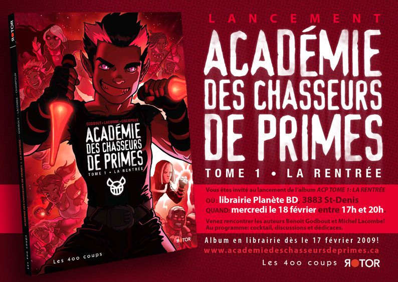 Invitation Académie des Chasseurs de Primes