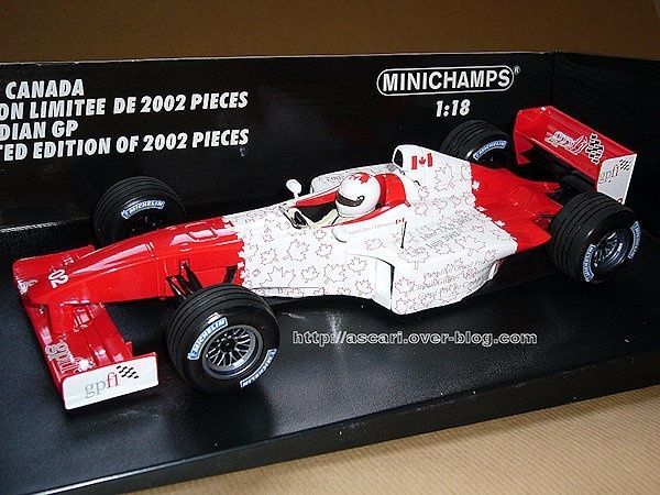 1-18 Ferrari F300 Canada event car 2002 inichamps 2