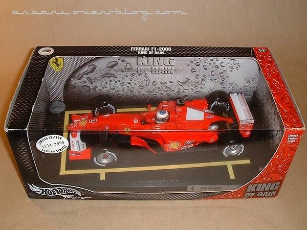1-18 Ferrari F1-2000 King of rain Schumacher Hot Wheels