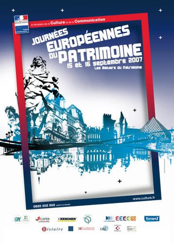 tiens le ministère de la culture et de la communication... c'est le même ! affiche journée européenne du patrimoine 2007