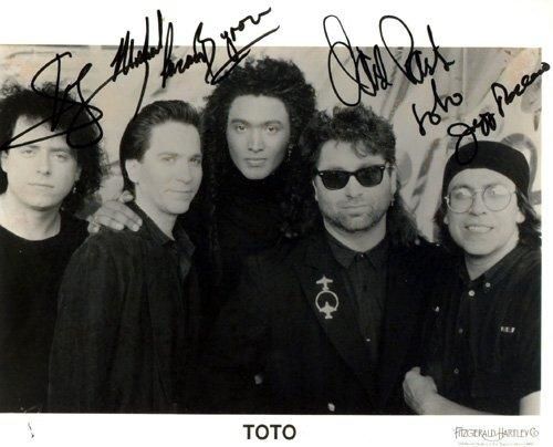 Le groupe Américain Toto et leurs autographes