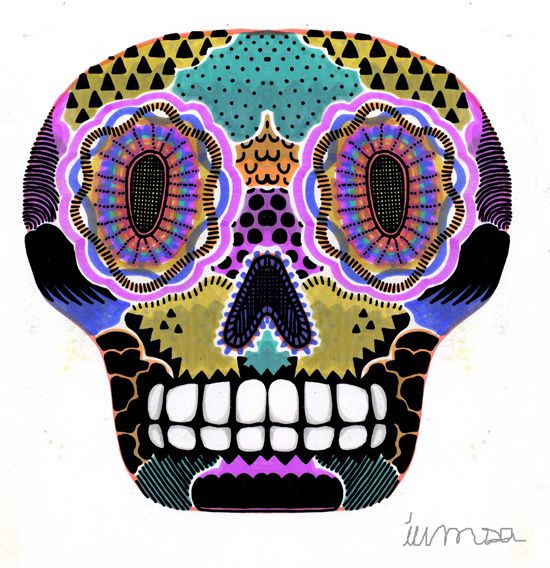 skull-mexican-mexicain-tete-mort-crane-dessin-iumsa