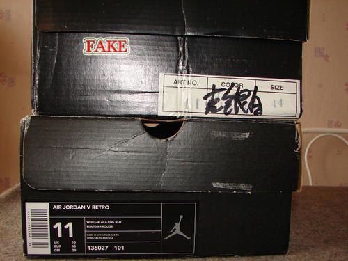 Dossier FAKE Nike Air Jordan V rétro 1999 (Fire/Red) - sneakers-reports