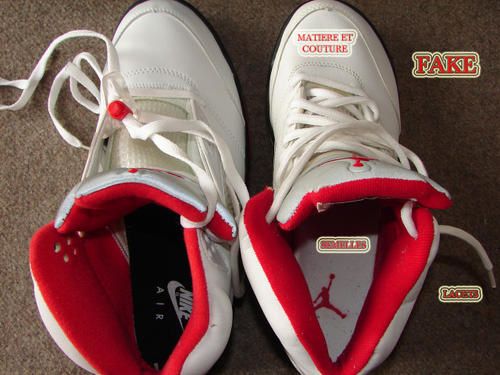 Dossier FAKE Nike Air Jordan V rétro 1999 (Fire/Red) - sneakers-reports